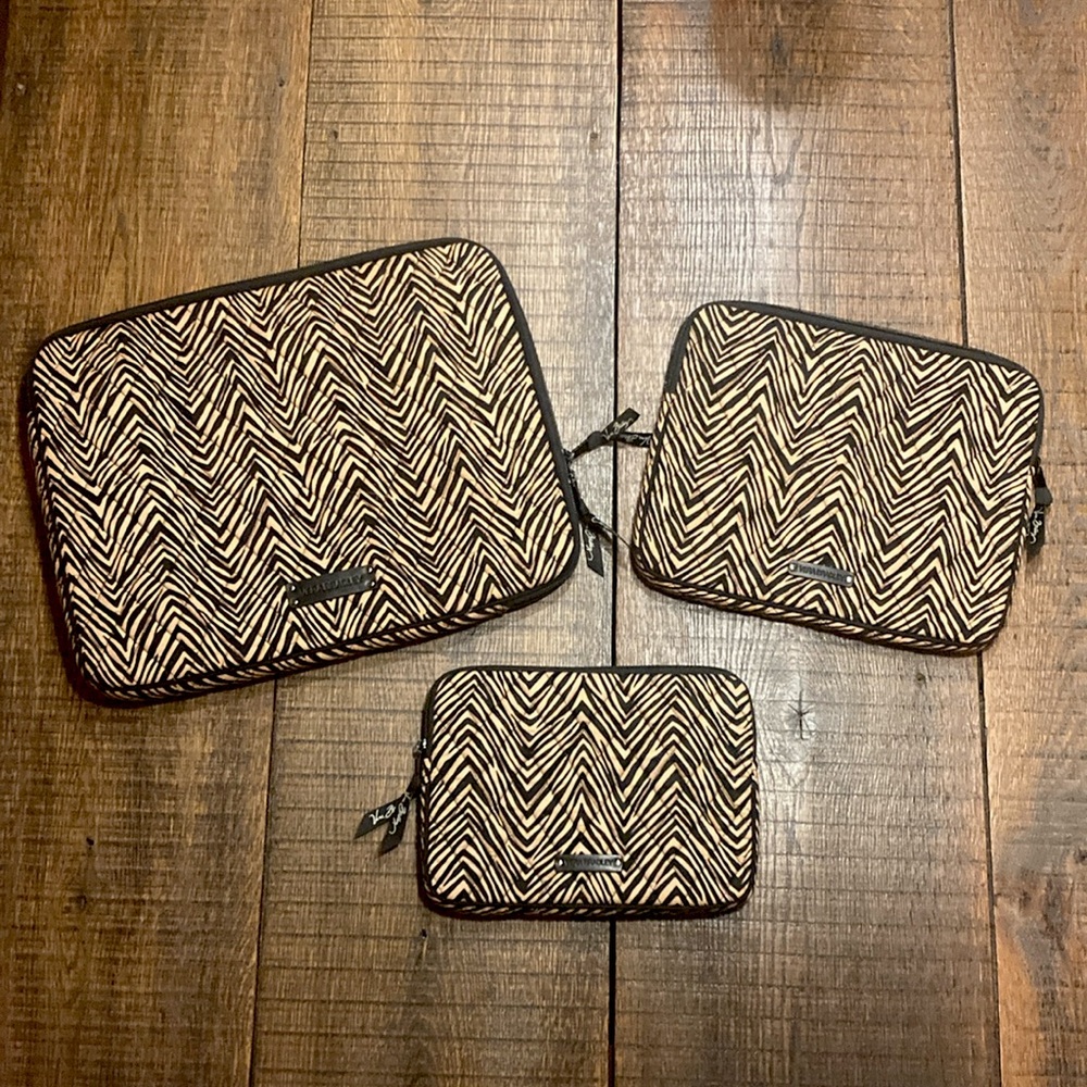 Vera Bradley Set of 3 Tablet Sleeves "ZEBRA" NWOT